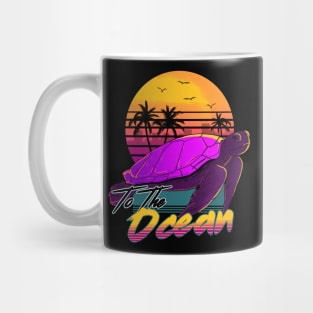 Vsco Girl Sea Turtle Synthwave Vaporwave ocean Retro Wave Mug